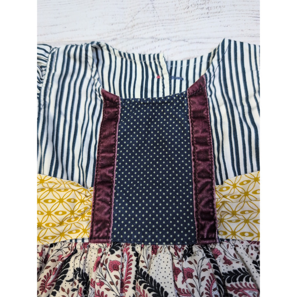 4 Matilda Jane Platinum HTF Stripe/Paisley Flutter Top - Picture 2 of 7